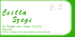 csilla szegi business card